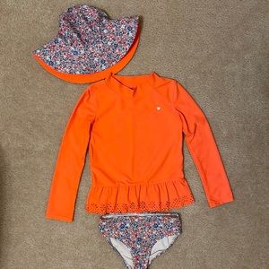 Carter’s girls 2-piece bathing suit w/hat